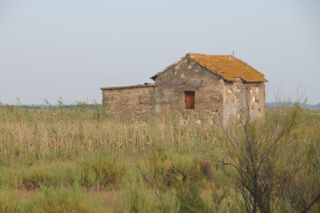 Toit en tuile à deux pans (cabanes de Mauguio) - C Françoise Poudevigne